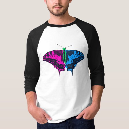 T-shirt Polysexual Pride Flag Swallowtail Butterfly (Devant)