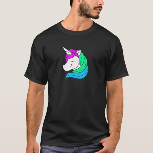 T-shirt Polysexuel Unicorne Poly Flag Prith Mois Lgbt (Devant)