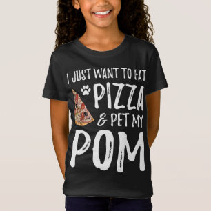 T-Shirt Pom Amoureux des chiens Pizza Pomeranian Chien Mam