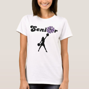 T-shirt Pom-Pom de Cheerleader Senior Double Face Violet &
