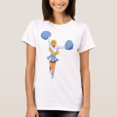 T-shirt Pom-pom girl Avec Pom Pom Bleu (Devant)