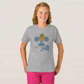 T-shirt Pom-pom girl bleu (Devant entier)