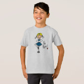 T-shirt Pom-pom girl bleu (Devant entier)