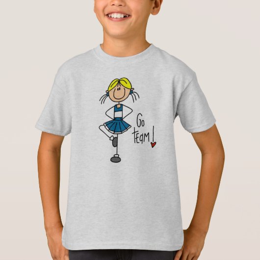 T-shirt Pom-pom girl bleu (Devant)