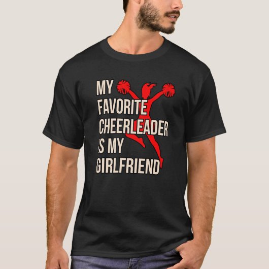 T-shirt Pom-pom girl Est Ma Petite Amie Cheerled Squad Gr (Devant)