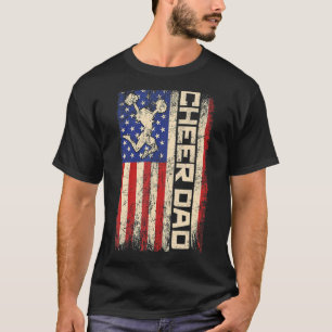 T-shirt Pom-pom girl Papa Cheval Papa Américain Flag Père