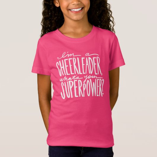T-shirt pom-pom girl pour filles (Devant)