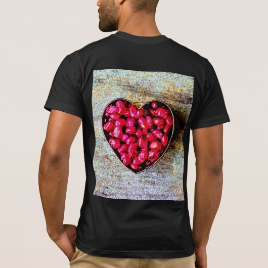 T-shirt "Pomegranates Heart Fruit" Belle Photo. Commandez (Dos)