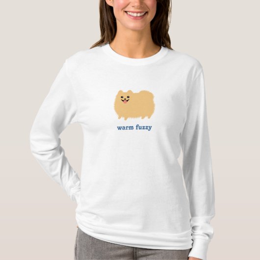 T-shirt Pomeranian" chien mignon brouillé "chaud avec le (Devant)