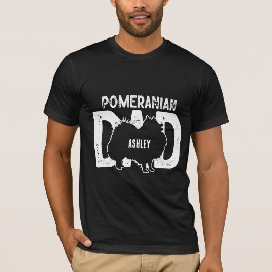 T-shirt Pomeranian Chien Papa Chien Chien Papa (Devant)