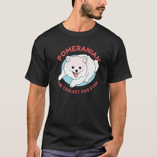 T-shirt Pomeranian Coolest Dog Dog Propriétaire Pomeranian (Devant)