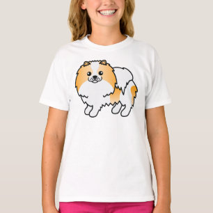 T-shirt Pomeranian couleur orange Parti Mignon Chien de De