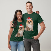 T-shirt Pomeranian Dog Lover Funny Christmas (Unisexe)