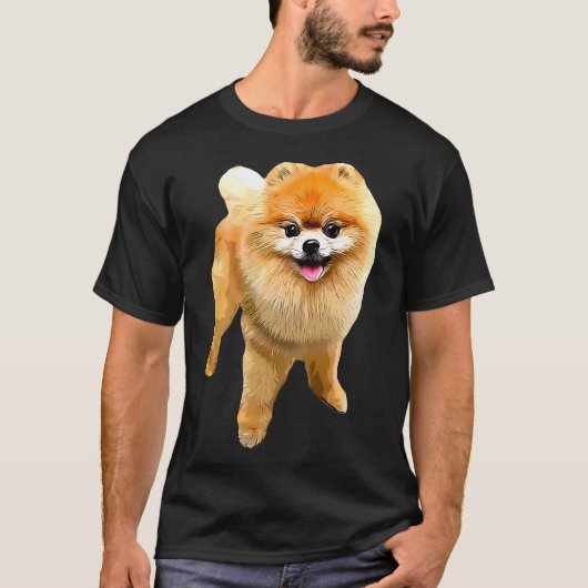 T-shirt Pomeranian Dog With (Devant)