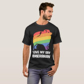 T-shirt Pomeranian Funny Gay Chien Lgbt Pride (Devant entier)