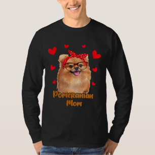 T-shirt Pomeranian Maman Valentines Jour Chien Maman Fête 