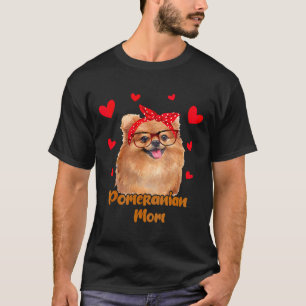 T-shirt Pomeranian Maman Valentines Jour Chien Maman Fête 