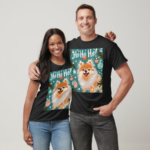 T-shirt Pomeranian Noël drôle