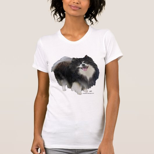 T-shirt Pomeranian noir (Devant)