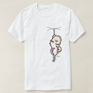 T-shirt Poméranien blanc Clingy