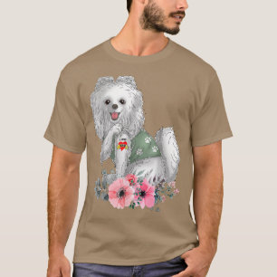 T-shirt Poméranien I Love Maman Tattoo Chien Drôle Mère D