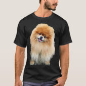 T-shirt Poméranien mignon Chien Chien Tête Tilt (Devant)
