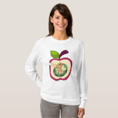 T-shirt Pomme à bec à chenille (Devant entier)