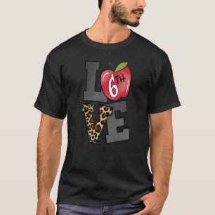 T-shirt Pomme Amour Enseignant 6e Élève Bienvenue 