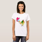 T-shirt Pomme comme Peintre avec pinceau (Devant entier)