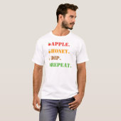 T-shirt Pomme de miel trempe répétée (Devant entier)
