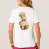 T-shirt Pomme de sculpture pour fille d'Halloween (Dos)