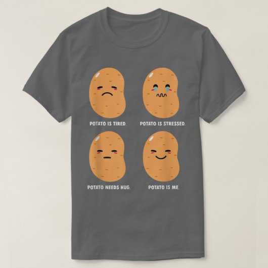 T-shirt Pomme de terre affective Potato Potato Spud (Design devant)