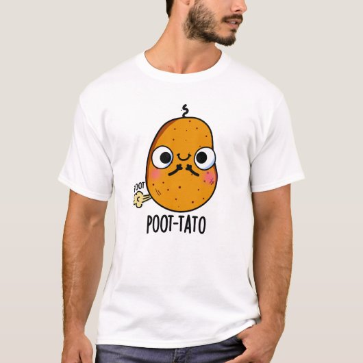 T-shirt Pomme de terre amusant Farting Pun de pomme de ter (Devant)