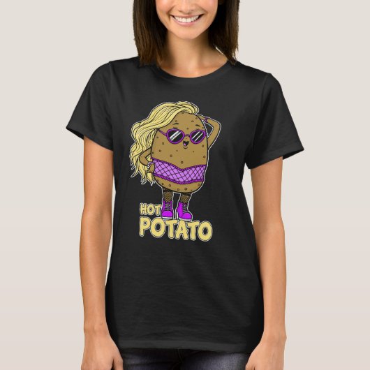 T-shirt Pomme de terre chaude amusante (Devant)