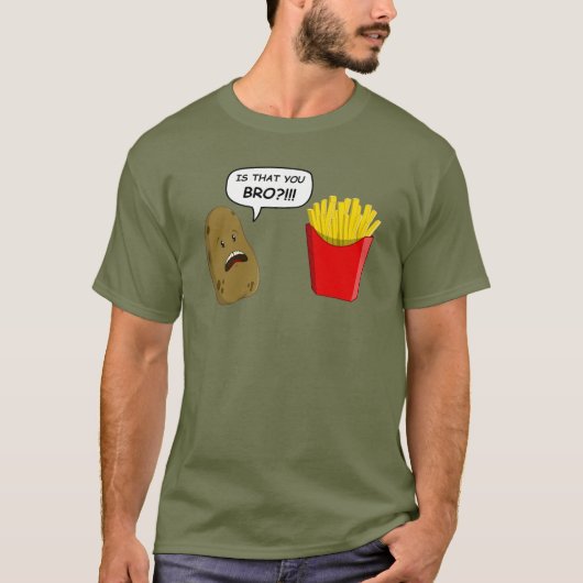 T-shirt pomme de terre et fritures (Devant)