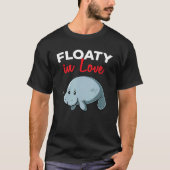 T-shirt Pomme De Terre Flottante En Amour Manatee Chubby M (Devant)