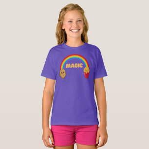 T-shirt Pomme de terre transformée en frites avec un arc-e