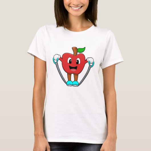 T-shirt Pomme en forme avec corde (Devant)