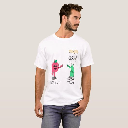 T-shirt pomme et oignon (Devant entier)