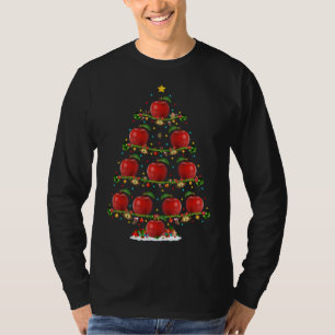 T-shirt Pomme Fruit Lights Xmas Père Noël Apple Christma