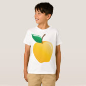 T-shirt Pomme jaune dorée (Devant entier)