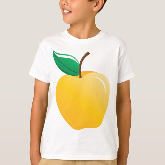 T-shirt Pomme jaune dorée (Devant)