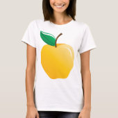 T-shirt Pomme jaune dorée (Devant)