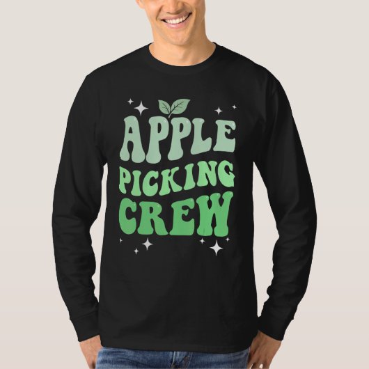 T-shirt Pomme Picking Crew Green Pomme saison de récolte F (Devant)