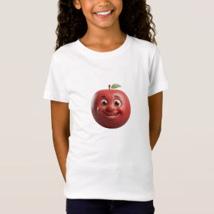 T-Shirt Pomme Rouge Heureuse Mignonne Art 3D