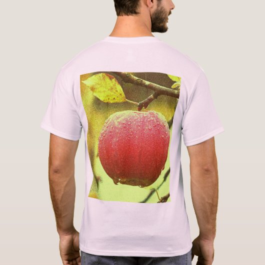 T-shirt "Pomme rouge sur arbre" jolie photo. Commandez dès (Dos)