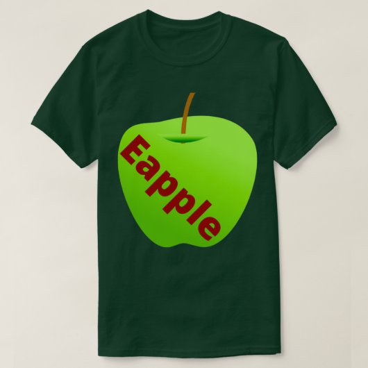 T-shirt Pomme verte Eapple Funny Eapple 2 (Design devant)