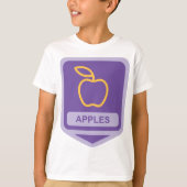 T-shirt Pomme violette Badge Conception Fruit Lover (Devant)