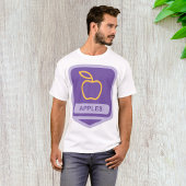 T-shirt Pomme violette Badge Conception Fruit Lover