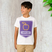 T-shirt Pomme violette Badge Conception Fruit Lover